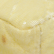 Chanel Light Yellow CC 19 Sequins Small Flap Bag