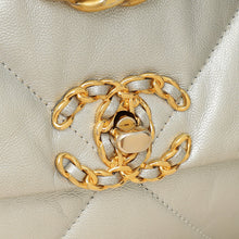 Chanel Metallic Silver 19 Flap Small Shoulder Bag