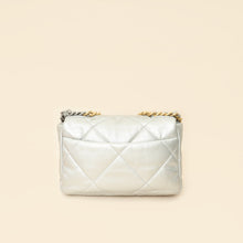 Chanel Metallic Silver 19 Flap Small Shoulder Bag