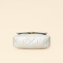 Chanel Metallic Silver 19 Flap Small Shoulder Bag