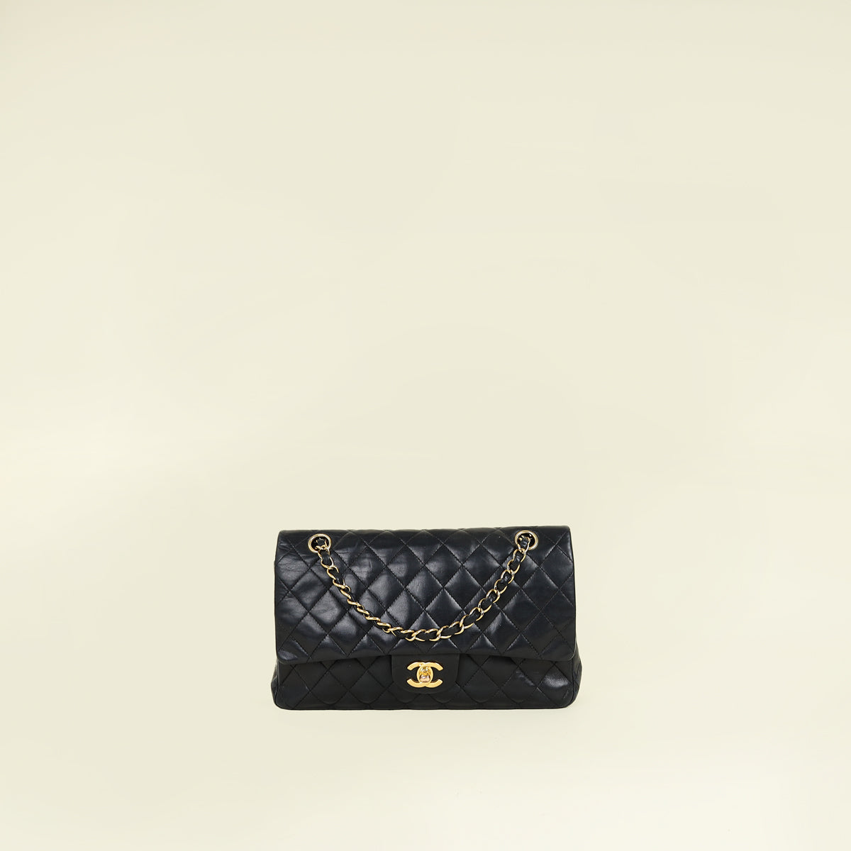 Chanel Black Classic Double Flap Medium Bag