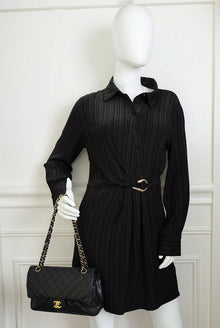 Chanel Black Classic Double Flap Medium Bag