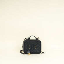 Chanel Black CC Filigree Vanity Case