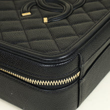 Chanel Black CC Filigree Vanity Case