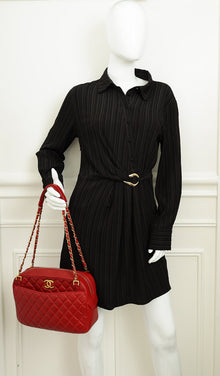 Chanel Red CC Quilted Camera Shoulder Bag
