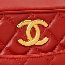 Chanel Red CC Quilted Camera Shoulder Bag