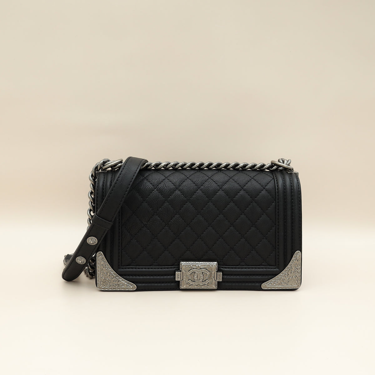 Chanel Black Le Boy Paris Dallas Medium Bag