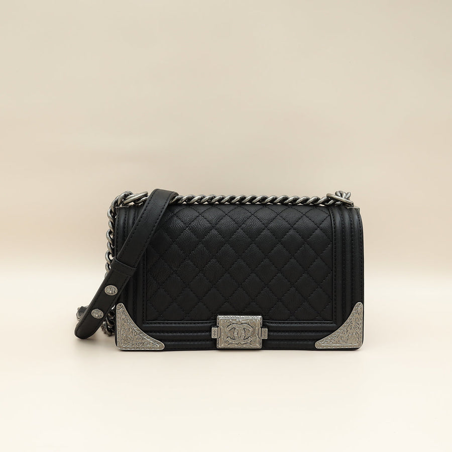 Chanel Black Le Boy Paris Dallas Medium Bag