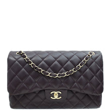Chanel Dark Blum Classic Double Flap Jumbo Bag