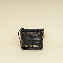Chanel Black CC 22 Mini Shiny Bag