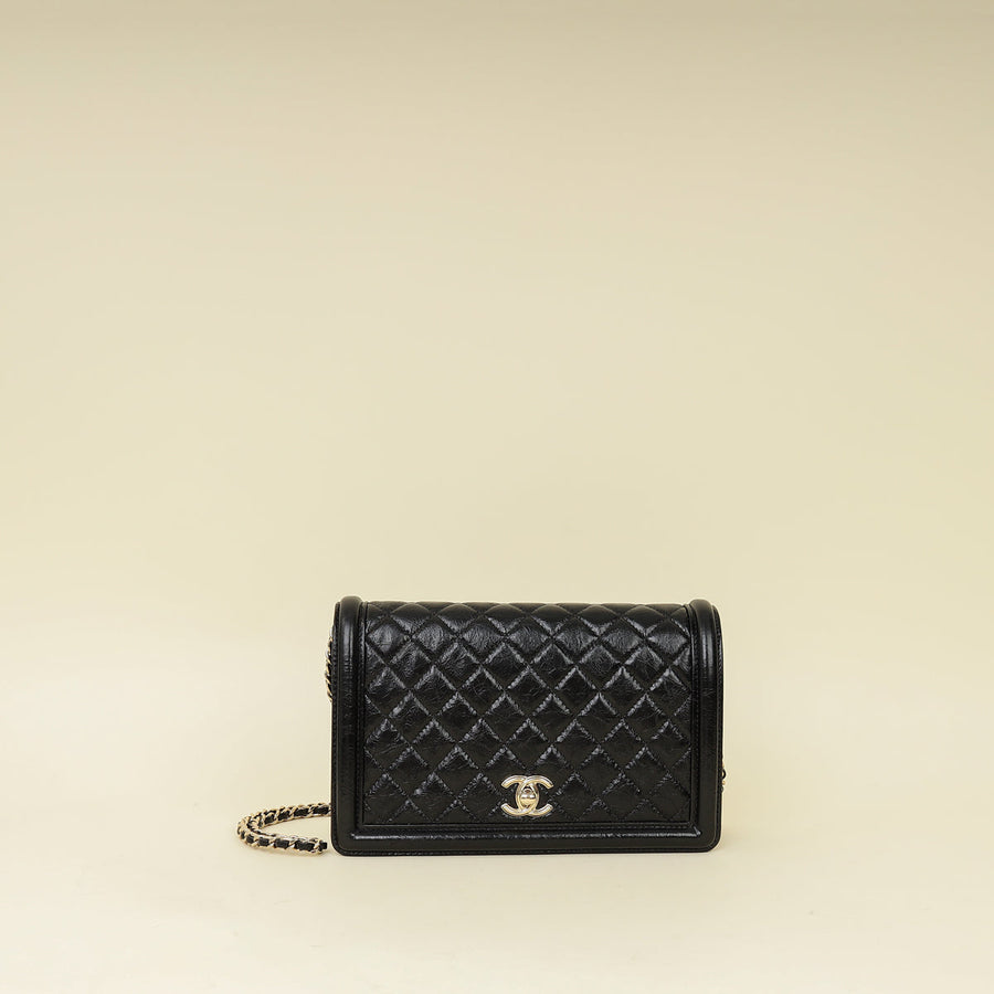 Chanel Black Wallet On Chain w/ Mirror
