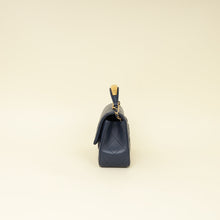 Chanel Blue Mini Rectangular Flap Metal Top Handle Bag