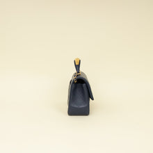 Chanel Blue Mini Rectangular Flap Metal Top Handle Bag