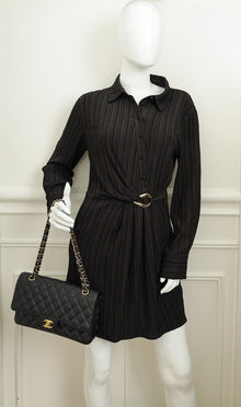 Chanel Black CC Classic Medium Double Flap Bag
