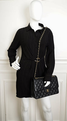 Chanel Black CC Classic Double Flap Jumbo Bag