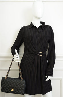 Chanel Black Classic Double Flap Medium Bag
