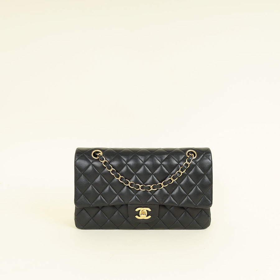 Chanel Black Classic Double Flap Medium Bag