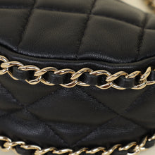 Chanel Black Quilted Chain Around Hobo Bag