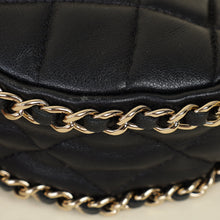 Chanel Black Quilted Chain Around Hobo Bag