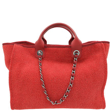 Chanel Red Deauville Tote Lurex Boucle Medium Bag
