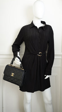 Chanel Black CC Trendy Top Handle Flap Bag