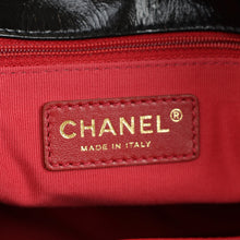 Chanel Black CC Wavy Charm Shiny Crumpled Hobo Bag