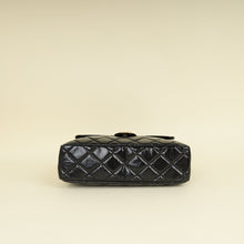 Chanel Black CC Wavy Charm Shiny Crumpled Hobo Bag