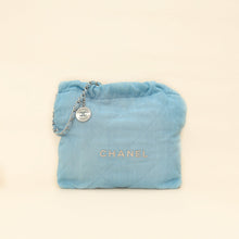 Chanel Light Blue Quilted Washed Denim Chanel 22 Small Bag