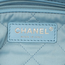 Chanel Light Blue Quilted Washed Denim Chanel 22 Small Bag