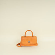 Chanel Orange Python Coco Handle Bag