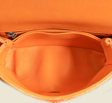 Chanel Orange Python Coco Handle Bag