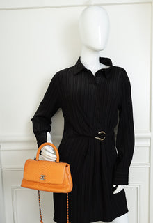 Chanel Orange Python Coco Handle Bag