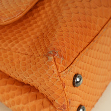 Chanel Orange Python Coco Handle Bag