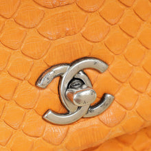 Chanel Orange Python Coco Handle Bag