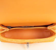Chanel Orange Python Coco Handle Bag