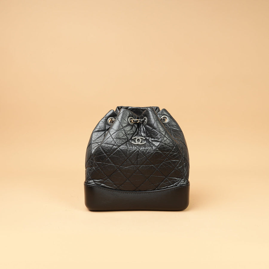 Chanel Black CC Gabrielle Small Backpack Bag