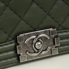 Chanel Olive Green Le Boy Flap Shoulder Bag