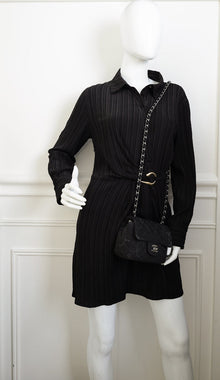 Chanel Black CC Print Mini Square Flap Bag