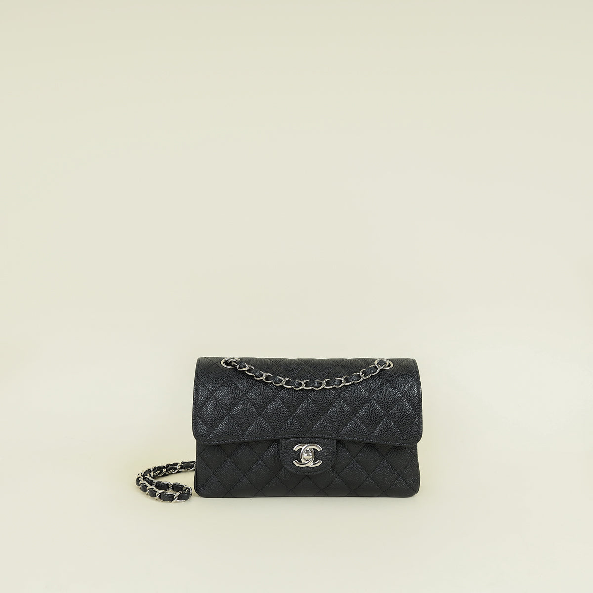 Chanel Black CC Classic Double Flap Small Bag
