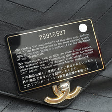Chanel Black CC Chevron Stitched Large Envelope Flap Bag