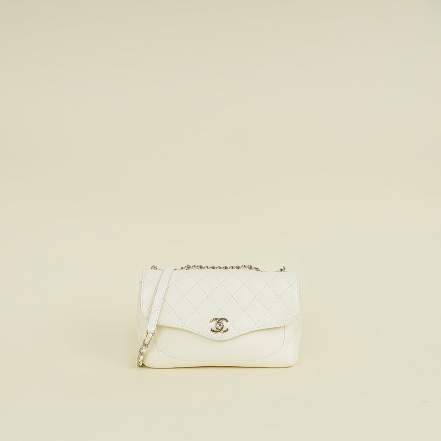 Chanel Ivory Cream CC Diana Flap Bag