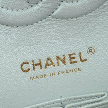 Chanel Perl Blue CC Classic 11,12 Double Flap Medium Bag