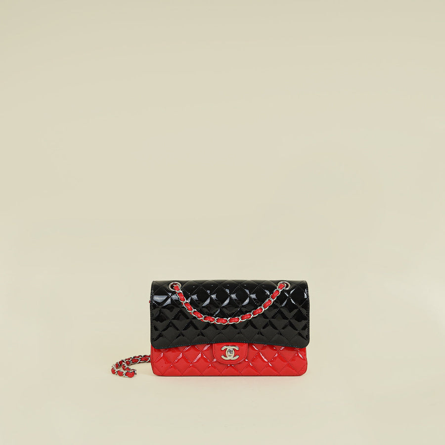 Chanel Bicolor CC Classic 11,12 Double Flap Medium Bag