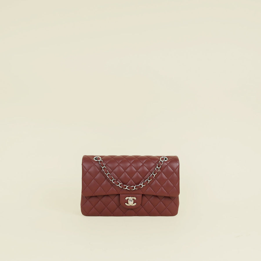 Chanel Burgundy CC Classic 11.12 Double Flap Medium Bag