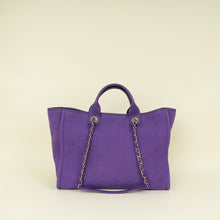 Chanel Violet CC Deauville Shopping Tote Bag