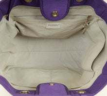Chanel Violet CC Deauville Shopping Tote Bag