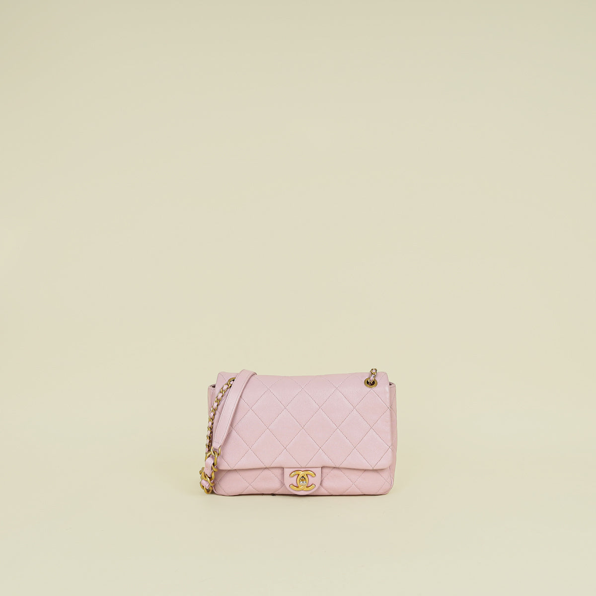 Chanel Pink CC Chain Medium Flap Bag