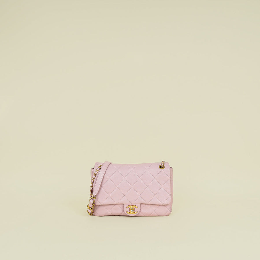 Chanel Pink CC Chain Medium Flap Bag