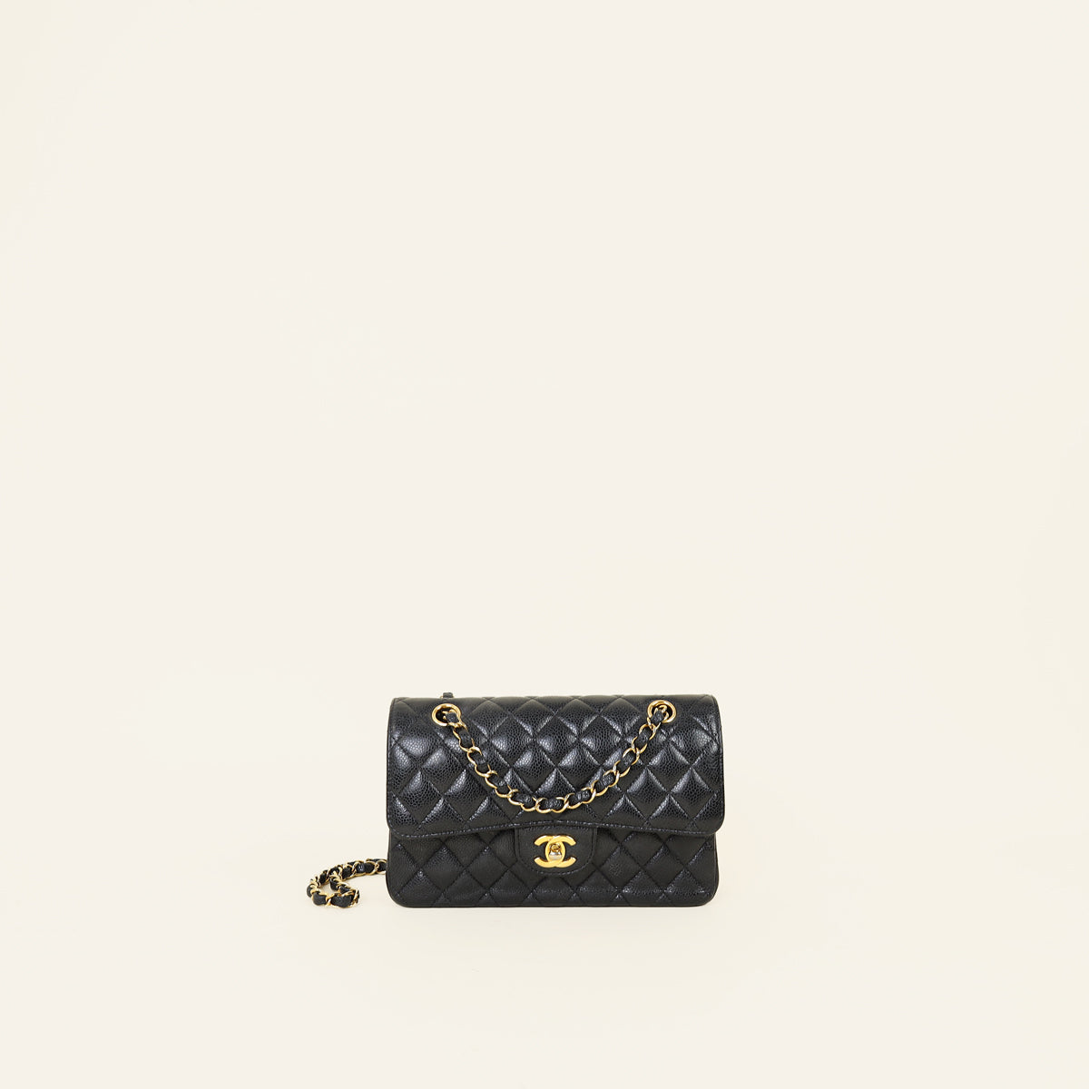 Chanel Black Classic Double Flap Small Bag