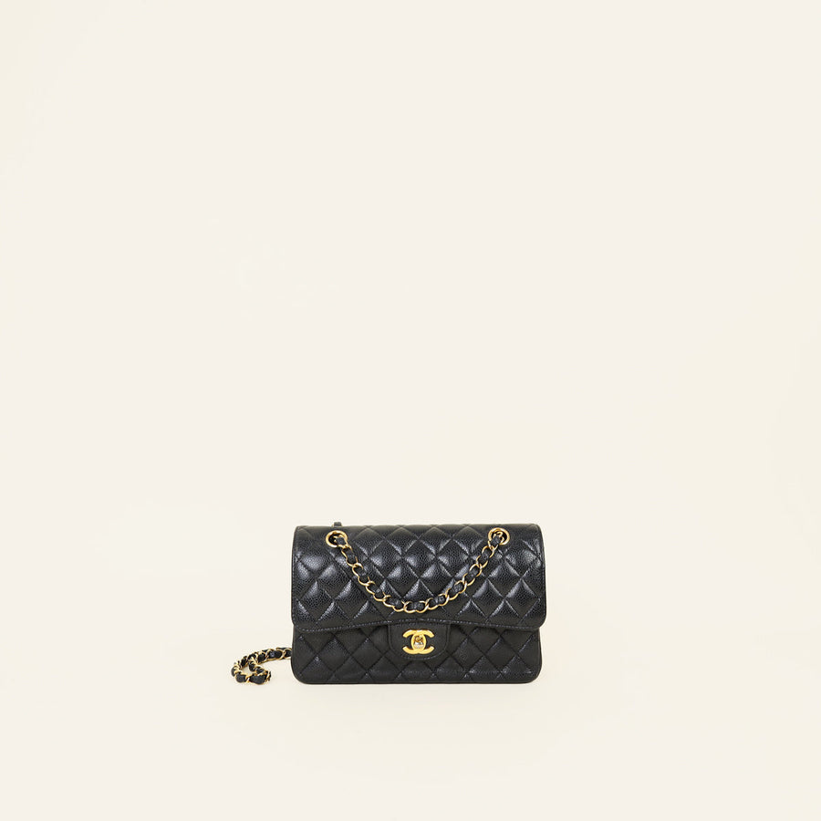 Chanel Black Classic Double Flap Small Bag